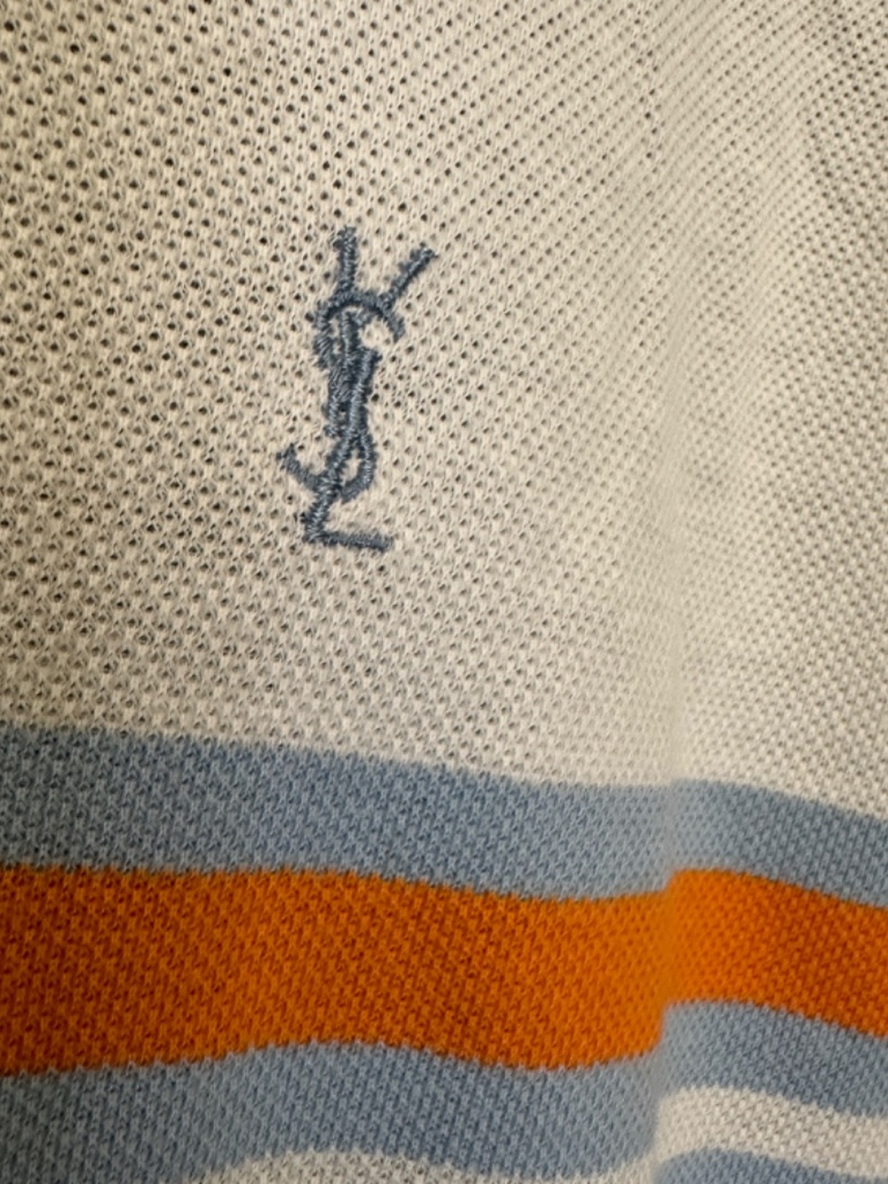 Yves St Laurent Logo Polo Large Gently worn 50% cotton/50% polyester 23" armpits - Picture 2 of 5